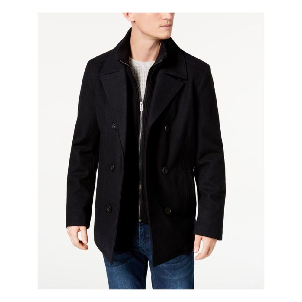 KENNETH COLE Mens Black Peacoat XLT